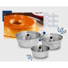 Forma De Pudim Conjunto Com 3 Peças N° 20 - N° 24 - N° 30 - Com Pegador, Não Queima As Mãos **única Da Shopee**