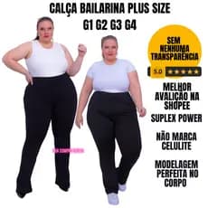 CALÇA BAILARINA PLUS SIZE CALÇA BOCA DE SINO LEGGING FLARE PLUS SIZE G1 G2 G3 G4 CALSA PLUS SISE CALÇA PRETA PLUS