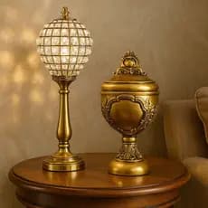 Vaso Decorativo Com Tampa Para Mesa Porta Joia Decoração Mesa Luxo