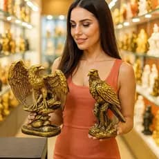 Conjunto Estatuetas de Águias Ataque Decoração Escritório Mesa Sala Decorativo Envio Rápido