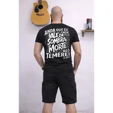 Camiseta Cristã Salmos 23:4 – Não Temerei o Mal