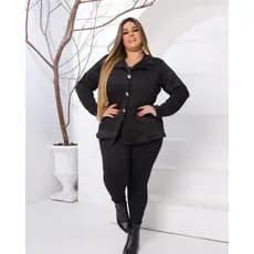 Jaqueta Blazer  plus size feminino blusa inverno várias cores com botão