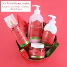 Kit Melancia no banho (Sabonete, Hidratante, Esfoliante e Body Splash) - Abelha Rainha