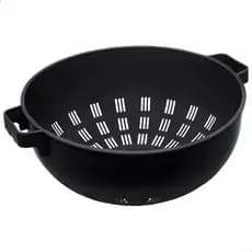 Escorredor para Massas Macarrão Preto 3500ML 27cm x 13cm Salada Livre BPA Grande