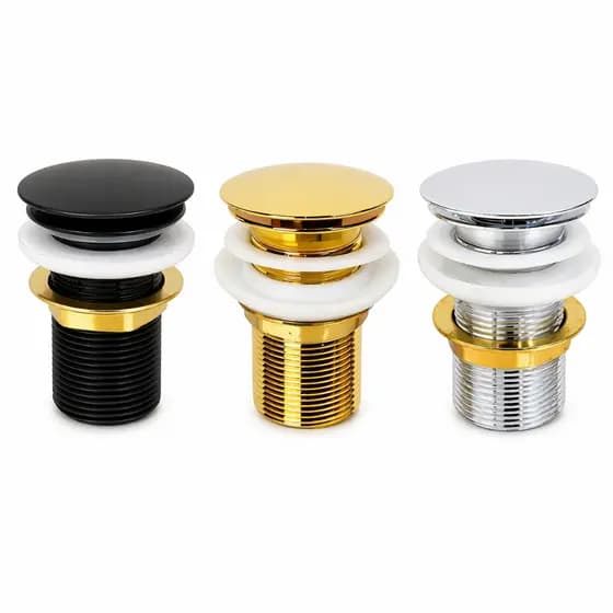 VÁLVULA RALO CLICK LUXO 1.1/4 METAL PARA PIA LAVATÓRIO E CUBA BANHEIRO.