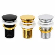 VÁLVULA RALO CLICK LUXO 1.1/4 METAL PARA PIA LAVATÓRIO E CUBA BANHEIRO.