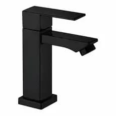 Torneira De Banheiro Lavabo Luxo Metal Preta Moderna.