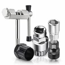 Kit Chave Bike Corrente Extrator Pedivela Movimento Central Roda Livre R-21