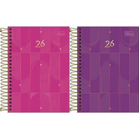 Agenda 2026 Executivo Spot Feminina Diária Espiral Capa Dura M5 (12,9 X 18,7cm) 200 Folhas Tilibra Ref: 179361
