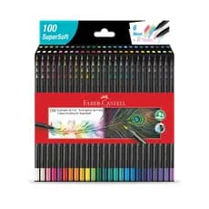Lápis de Cor Faber Castell Super Soft Redondo 100 Cores Ref: 1207100SOFT