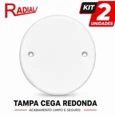 Kit 02 Espelho Tampa 4x4 Cega Redonda Tomadas Interruptores