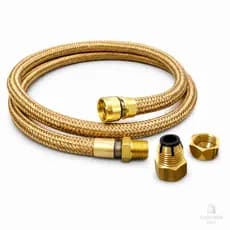 Kit Mangueira De Gas Aquecedor Encanado Cobre Com Adaptador Instalação 0,60cm 1,00m 1,20m e 2 metros