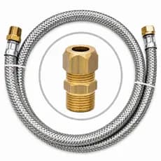 Kit Instalação Gás Encanado Mangueira 2,00 mts + Adaptador Macho