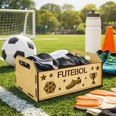 Conj 12 Caixinhas em MDF Tema Futebol Decoração Lembrancinha Aniversário Kit de Presentes M39