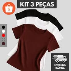 Kit 4 Blusas Feminina Ribana Canelado Básica Casual Estilosa Tendência Verão