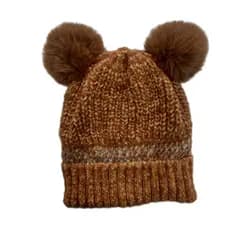 Touca Infantil Pompons Chenille - Cores Sortidas - Classe KZ0437