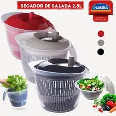 Secador de Salada Com Tampa Giratória Centrifuga de Saladas