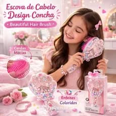 Escova de Cabelo Infantil com Cerdas Macias e Bolinhas em Cores Pastéis