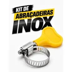 Kit Abraçadeira Alemã Inox Borboleta Americana 13mm 19mm Ajustável Mangueira Jardim Gás Cabo