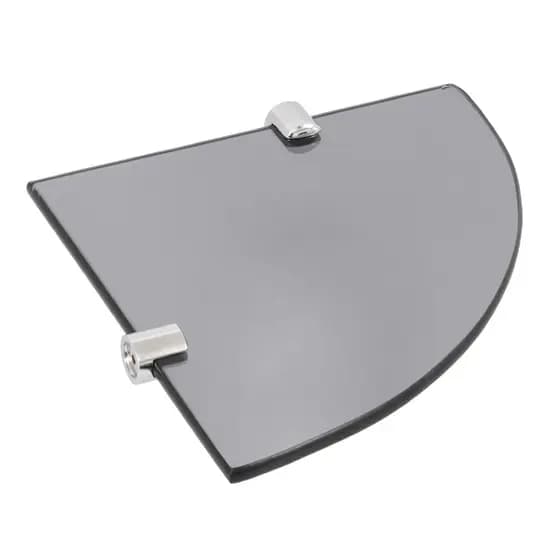 Prateleira de Vidro Canto Redonda 2525 cm 25x25 com Suporte para banheiro decoração