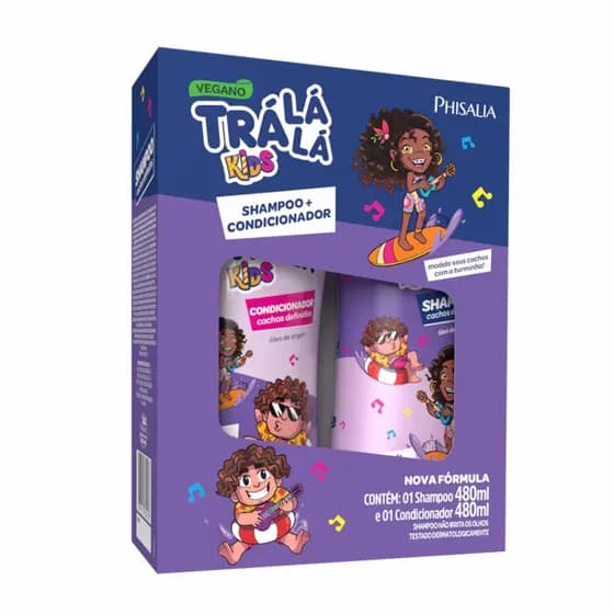 Kit Shampoo + Condicionador Cachos Definidos Tra La La