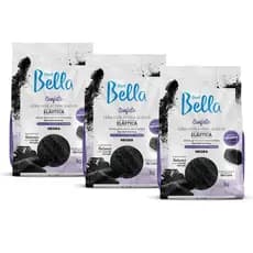 Kit 3un Cera Depil Bella Confete Negra 1kg