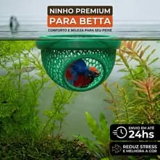 Esconderijo Flutuante para Peixes Betta Toca para Aquário Cama Folha Descanso Aquarismo Decoração
