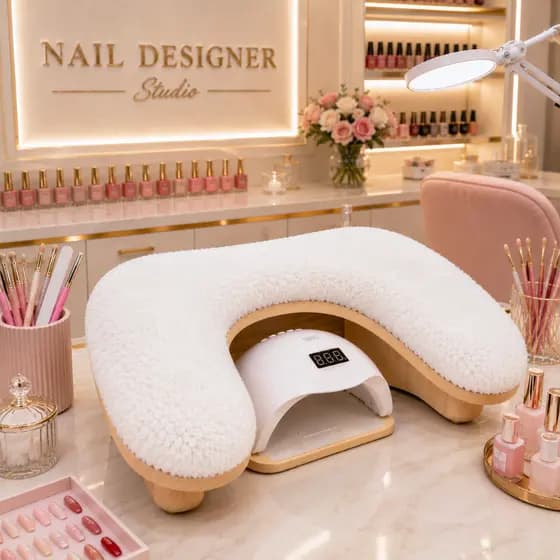 Apoio Angel para Alongamento Gel e Esmaltação Natural Pelúcia
