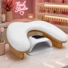 Apoio de Mão Angel Premium para Salão de Beleza Natural Pelúcia
