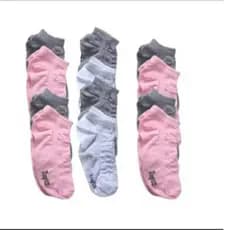 Kit 3 a 24 Pares Meia Unissex Soquete 32 ao 38 100% Algodão