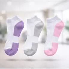 Kit 3 a 24 Pares Meia Soquete Feminina 100 % Algodao Direto Da Fabrica