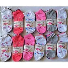 Kit 3 a 24 Pares Meias Feminina  Soquete Cores Fofas 35ao40