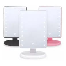 Espelho Para Maquiagem de Mesa Com 16 Luzes Led Camarim Portátil Penteadeira Estética