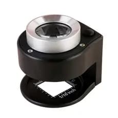 Lupa De Mesa Conta Fios Inspeção Tecidos 30x Com Led E Uv