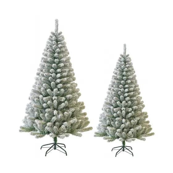 Árvore De Natal Pinheiro Nevado Luxo Pinheirinho 1,20 / 1,50 m Verde Nevada Base Metal
