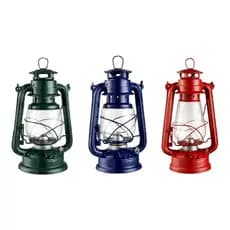 Lampião A Querosene 24cm Lamparina Pequena Luminaria Vermelho - Verde - Azul