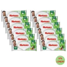 Kit 12 Pcts Lenços Toalhas Umedecidas Infantil Disney Baby Huggies Max Clean | 576 Unidades