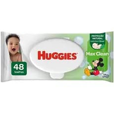 Lenço Toalha Umedecida Infantil Disney Baby Huggies Max Clean | 48 unidades