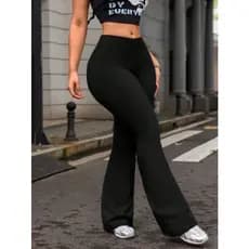 Calça Bailarina Flare Feminina Levanta Bumbum Zero Transparência