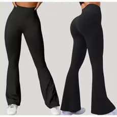 Legging Flare Fitness Feminina Cintura Alta Compressão e Modelagem