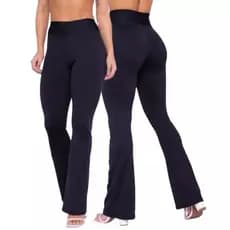 Legging Flare Feminina Bailarina Cós Alto Levanta Bumbum Sem Transparência
