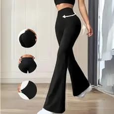 Legging Flare Feminina Academia Modela Bumbum Cós Alto Premium