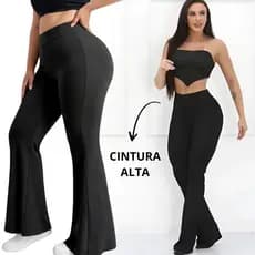 Calça Legging Flare Premium Feminina Zero Transparência Levanta Bumbum