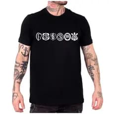 Camiseta Corinthians Retrô Escudos Evolução Camisa Masculina Feminina Unissex Estampa Torcida Futebol Casual Preta Branc