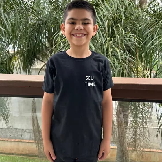 Conjunto Personalizado Time Futebol Infantil Unissex Camiseta e Shorts Bermuda Presente