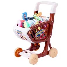 Mini Supermercado Infantil — Carrinho Completo com 62 Peças