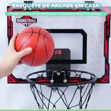 Tabela de Basquete Infantil com Placar Eletrônico e Bola – Diversão em Casa