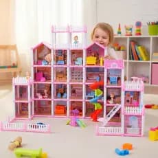 Casa de Bonecas Gigante Villa dos Sonhos com Acessórios 425 Peças - MSP Kids