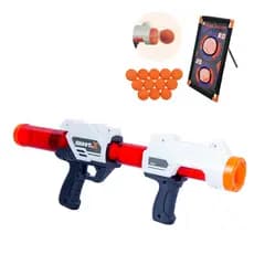 AirGun Kit de Tiro ao Alvo Completo: Lançador de Ar, 12 Bolas e Alvo com Pontuação