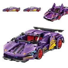 Carro De Blocos de Montar Esportivo Completo 470 peças Caixa Container Infantil Brinquedo Criança